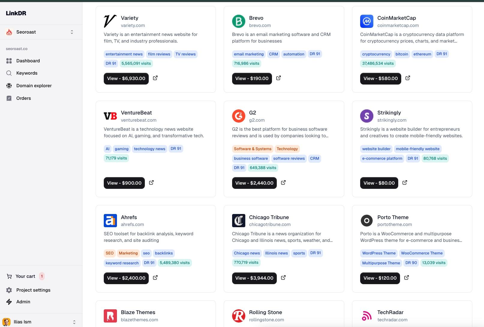 LinkDR marketplace preview