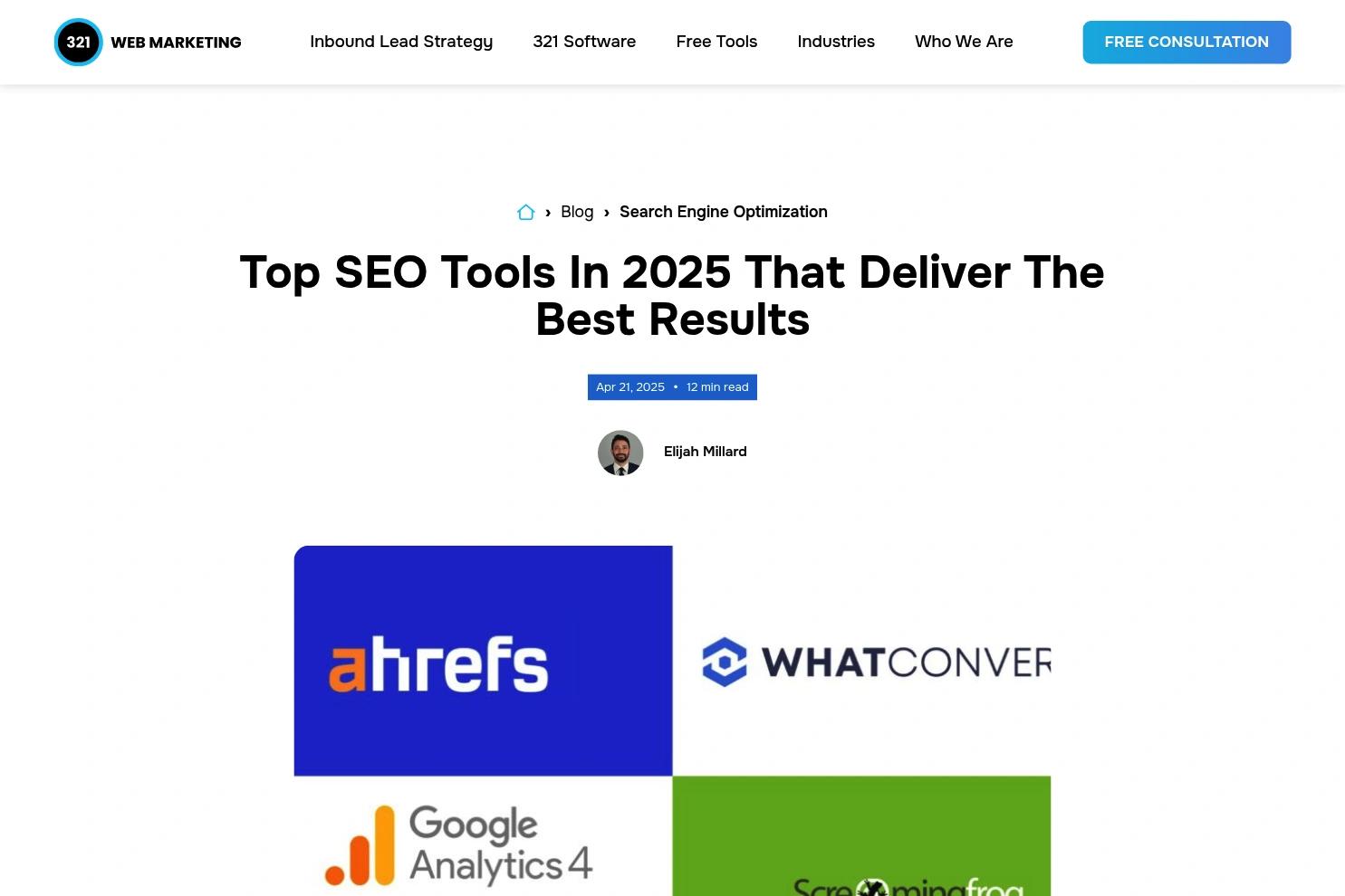 321 Web Marketing website screenshot