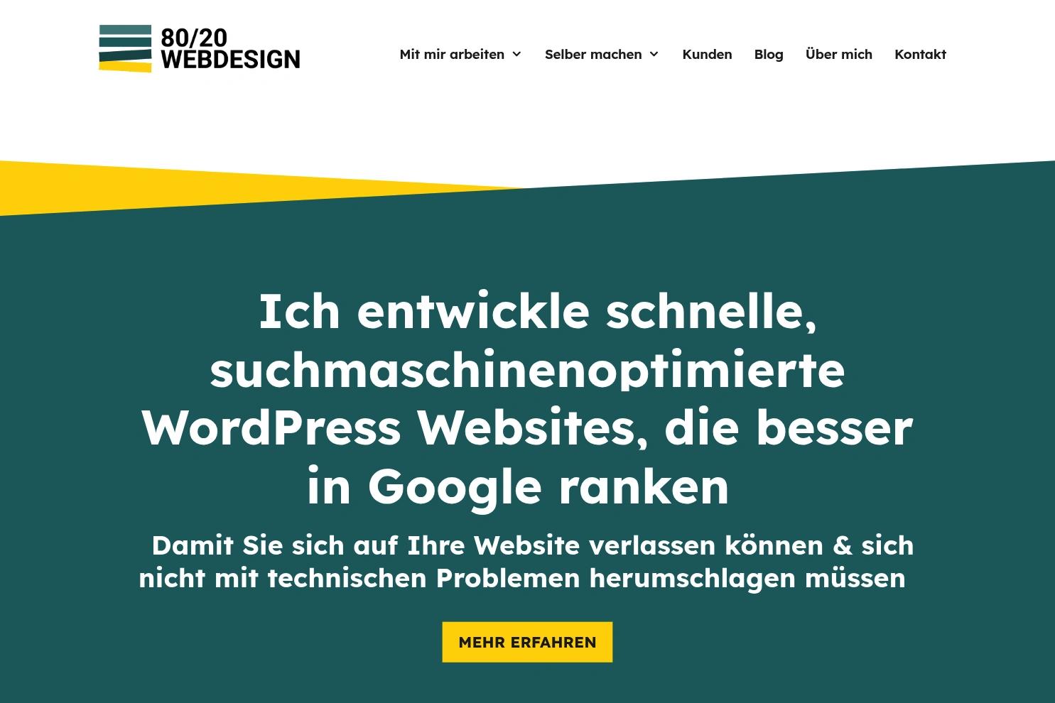 8020 Webdesign website screenshot