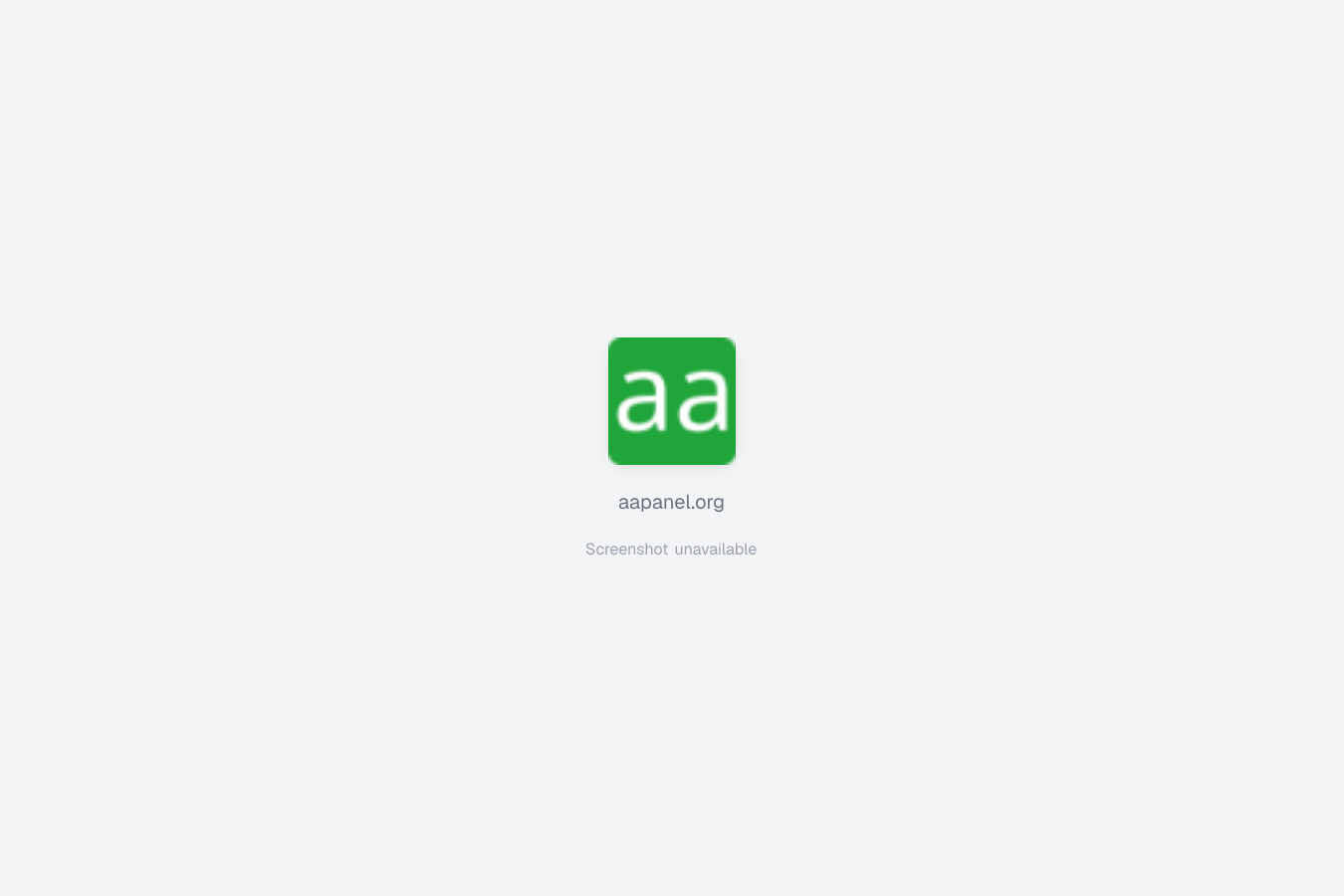 aaPanel website screenshot