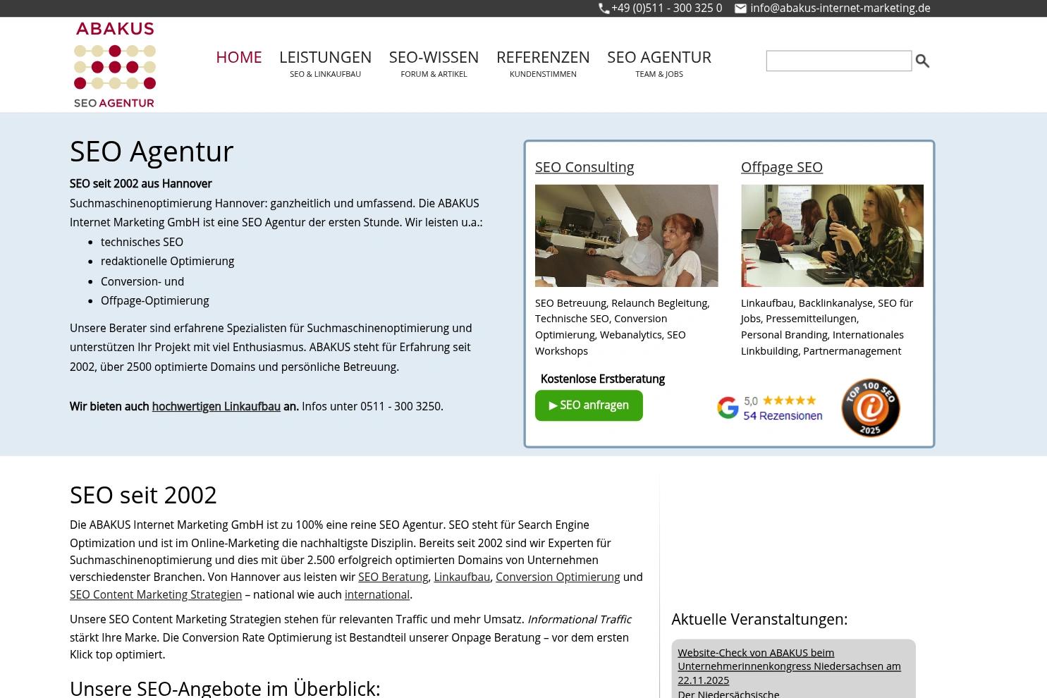 ABAKUS Internet Marketing website screenshot