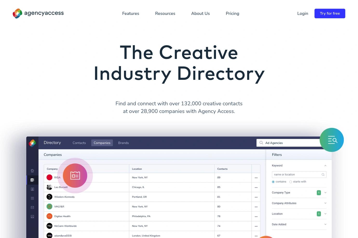 Agency Access website screenshot