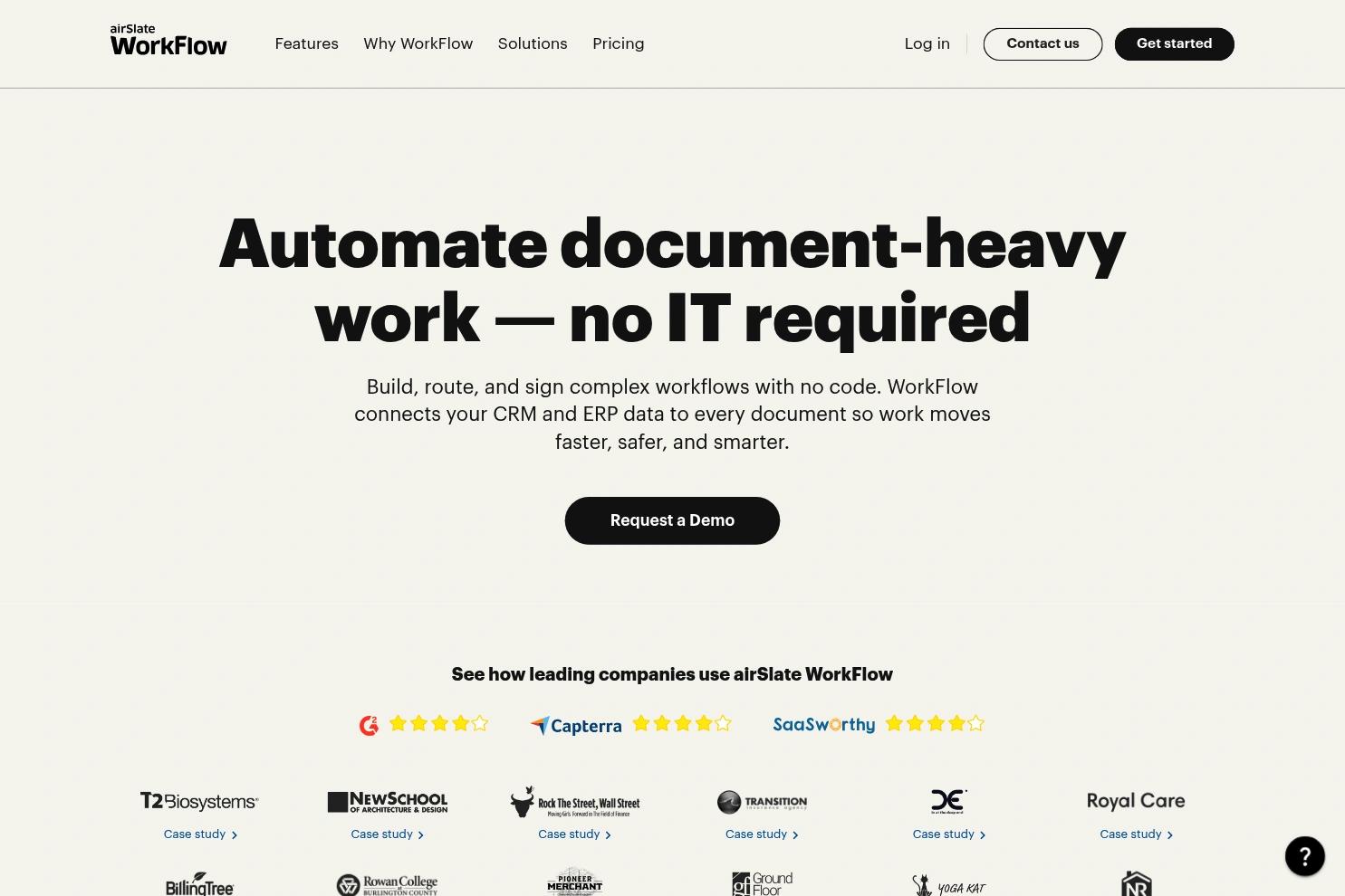 airSlate website screenshot