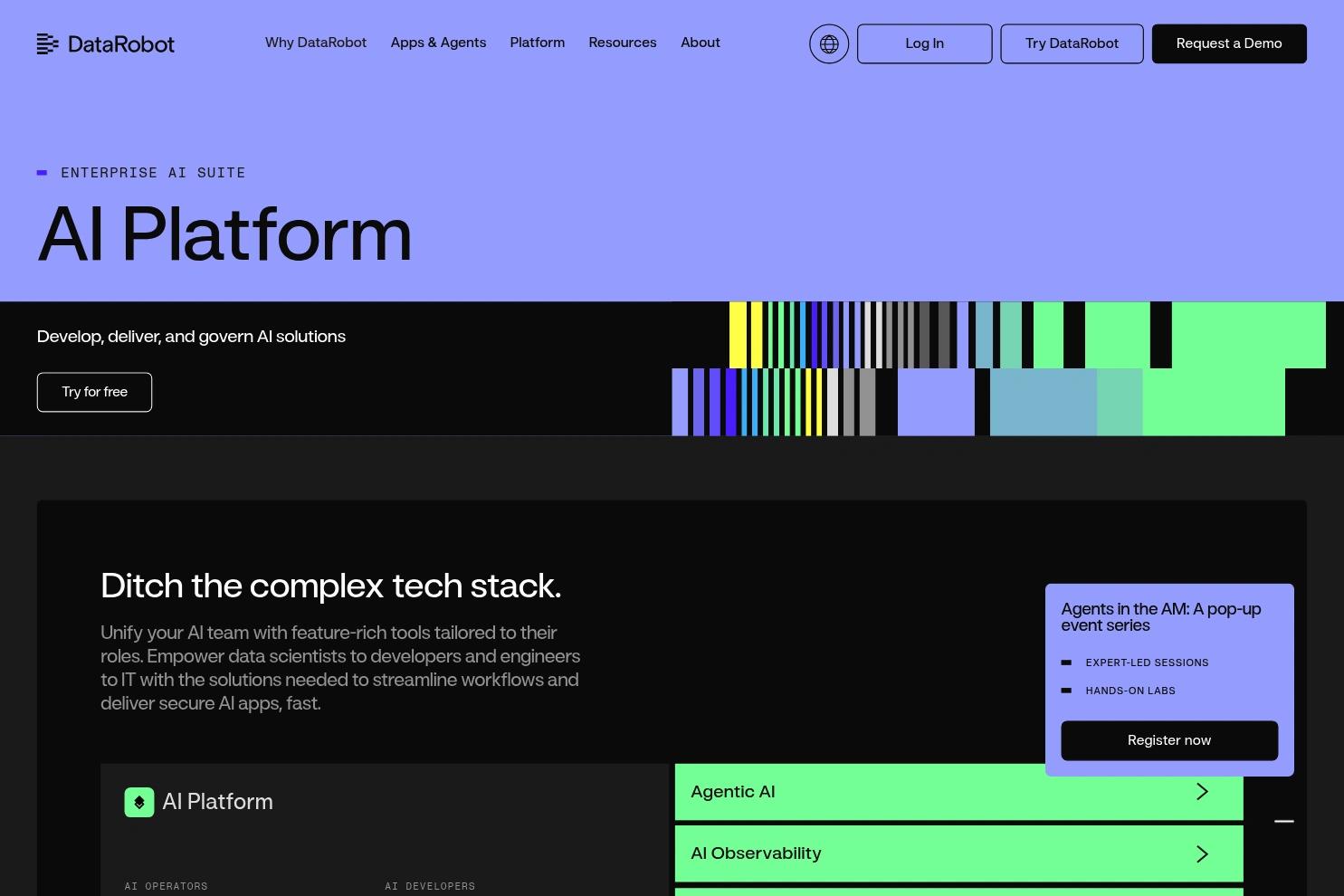 DataRobot website screenshot