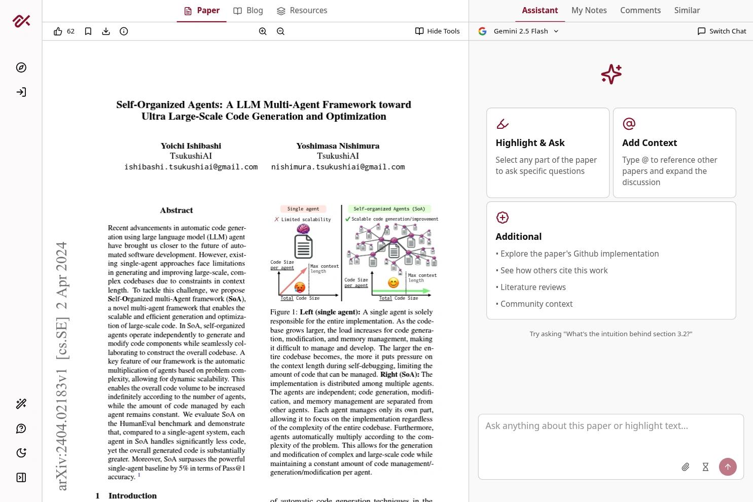 alphaXiv website screenshot