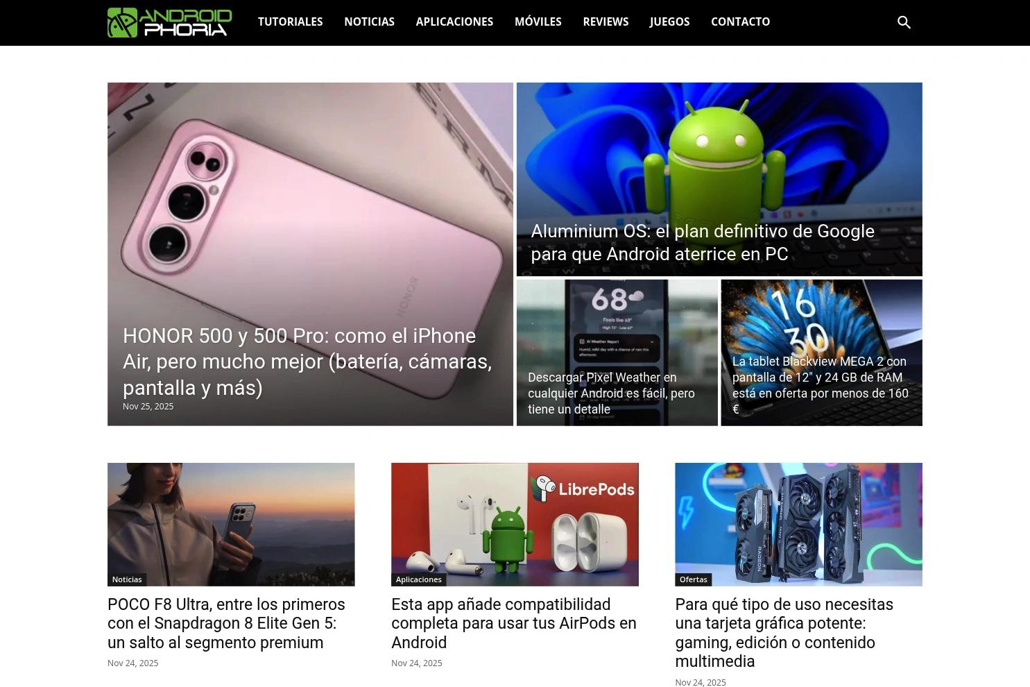 Androidphoria website screenshot