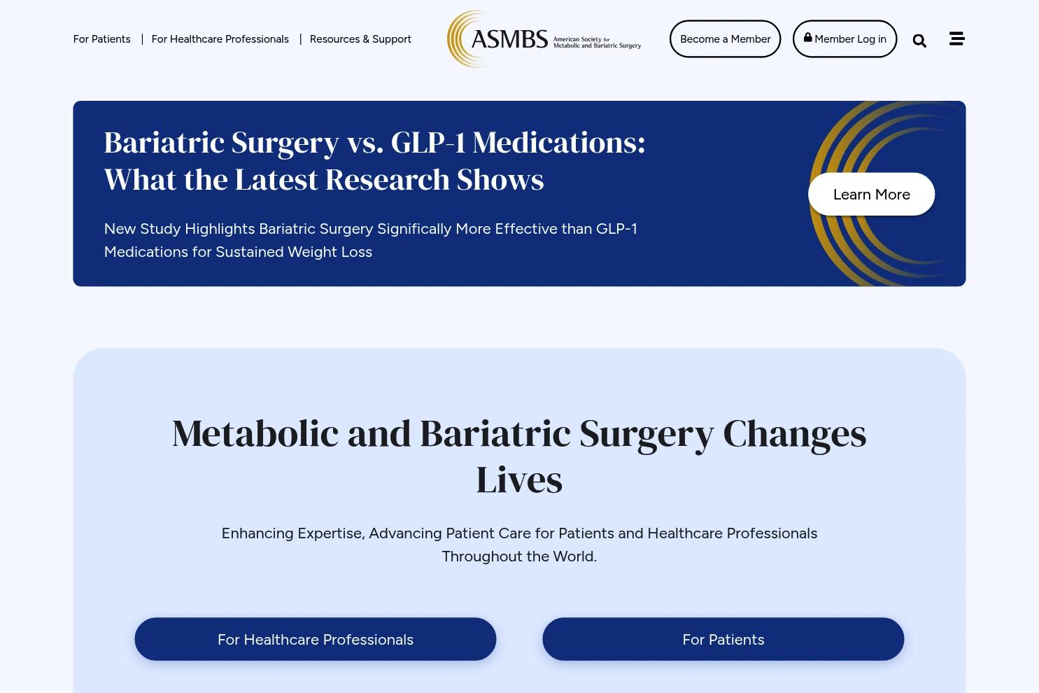 ASMBS website screenshot