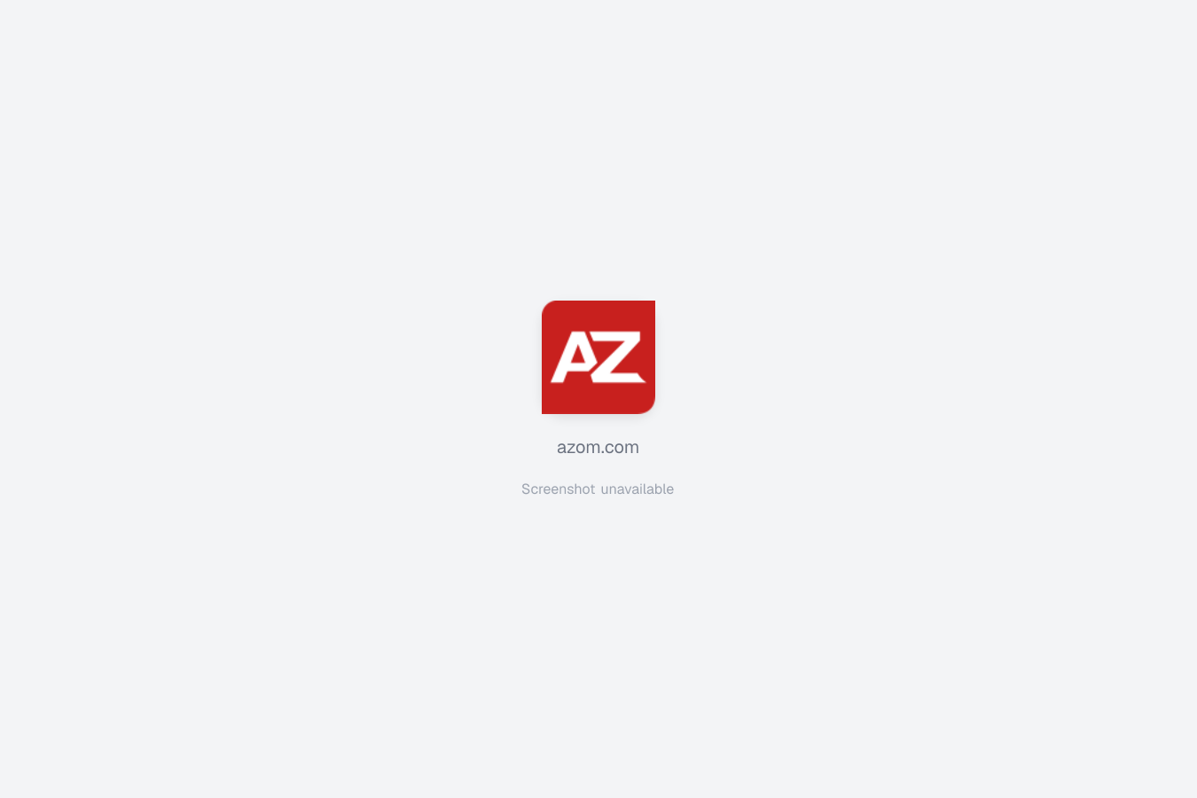 AZoM.com (Material Science News) website screenshot