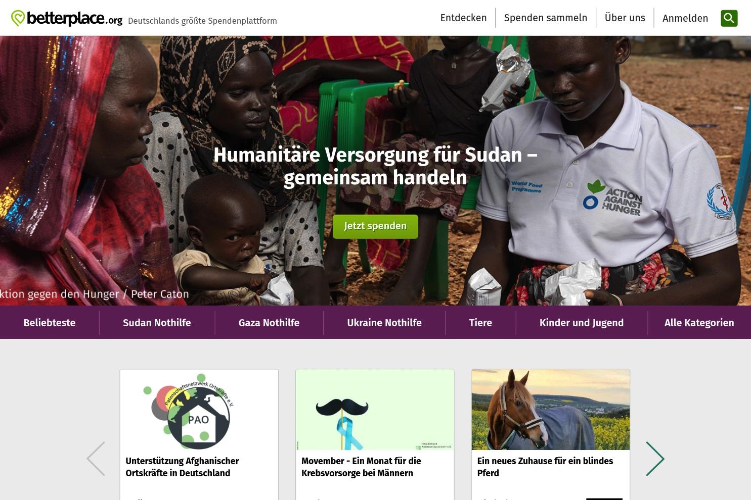 betterplace.org website screenshot