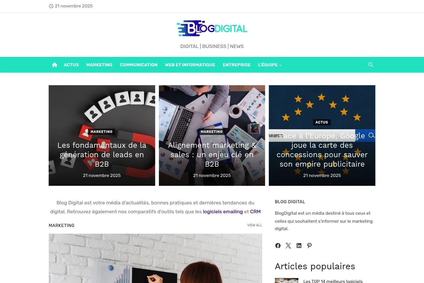BlogDigital website screenshot