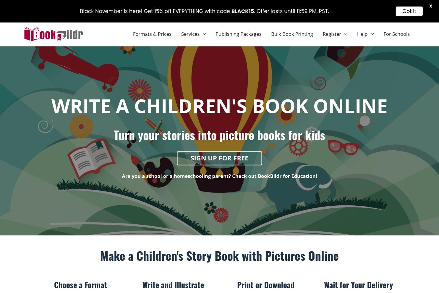 BookBildr website screenshot