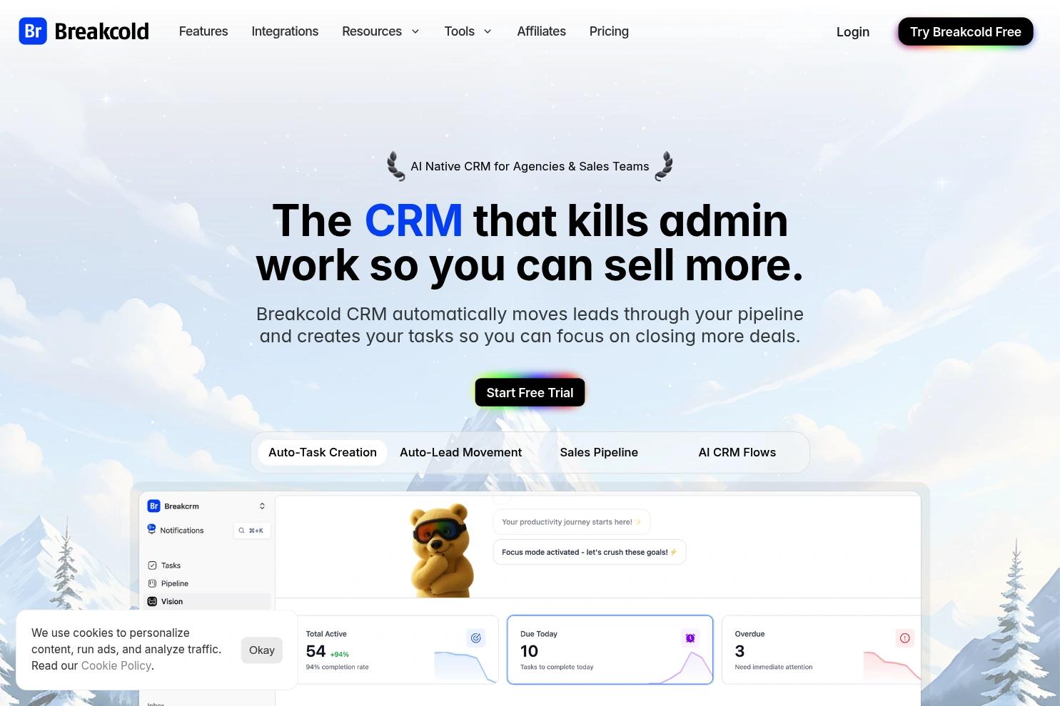 Breakcold website screenshot