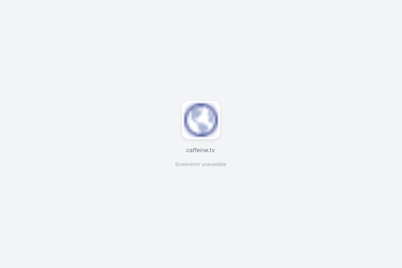 Caffeine website screenshot