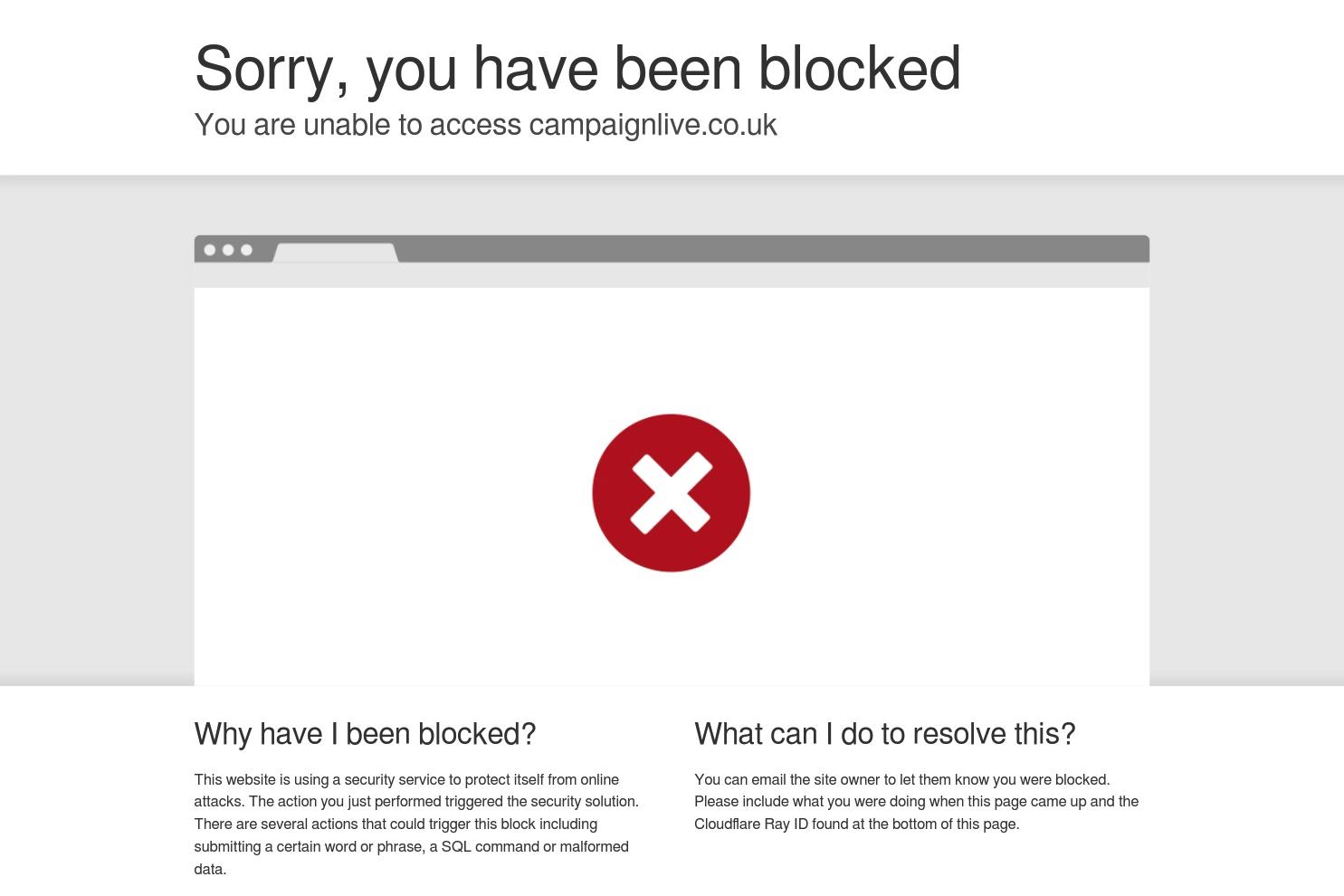 Campaign website screenshot