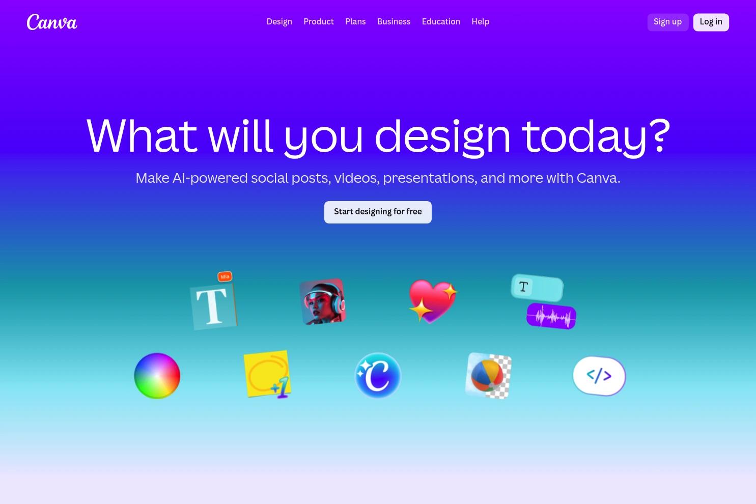 Canva website screenshot