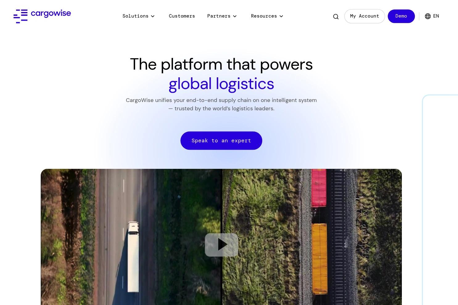 CargoWise website screenshot