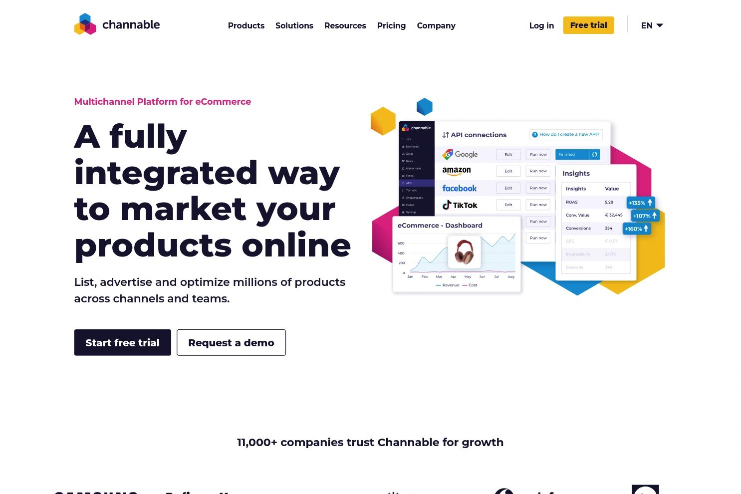 Channable website screenshot