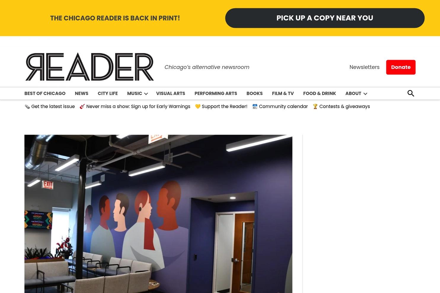 Chicago Reader website screenshot