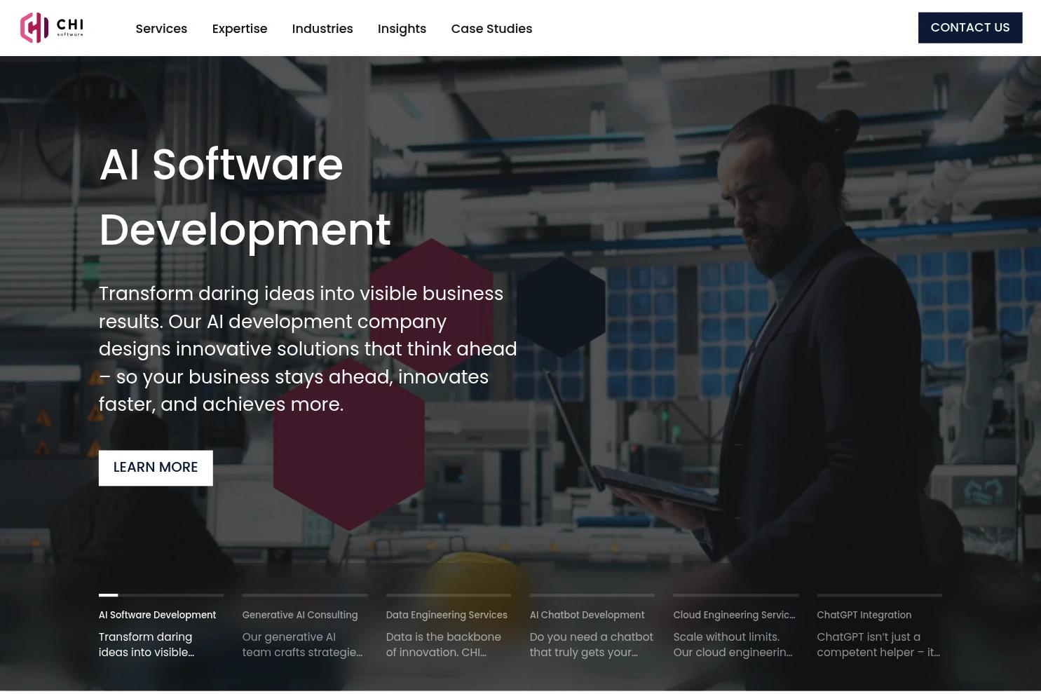 CHI Software website screenshot