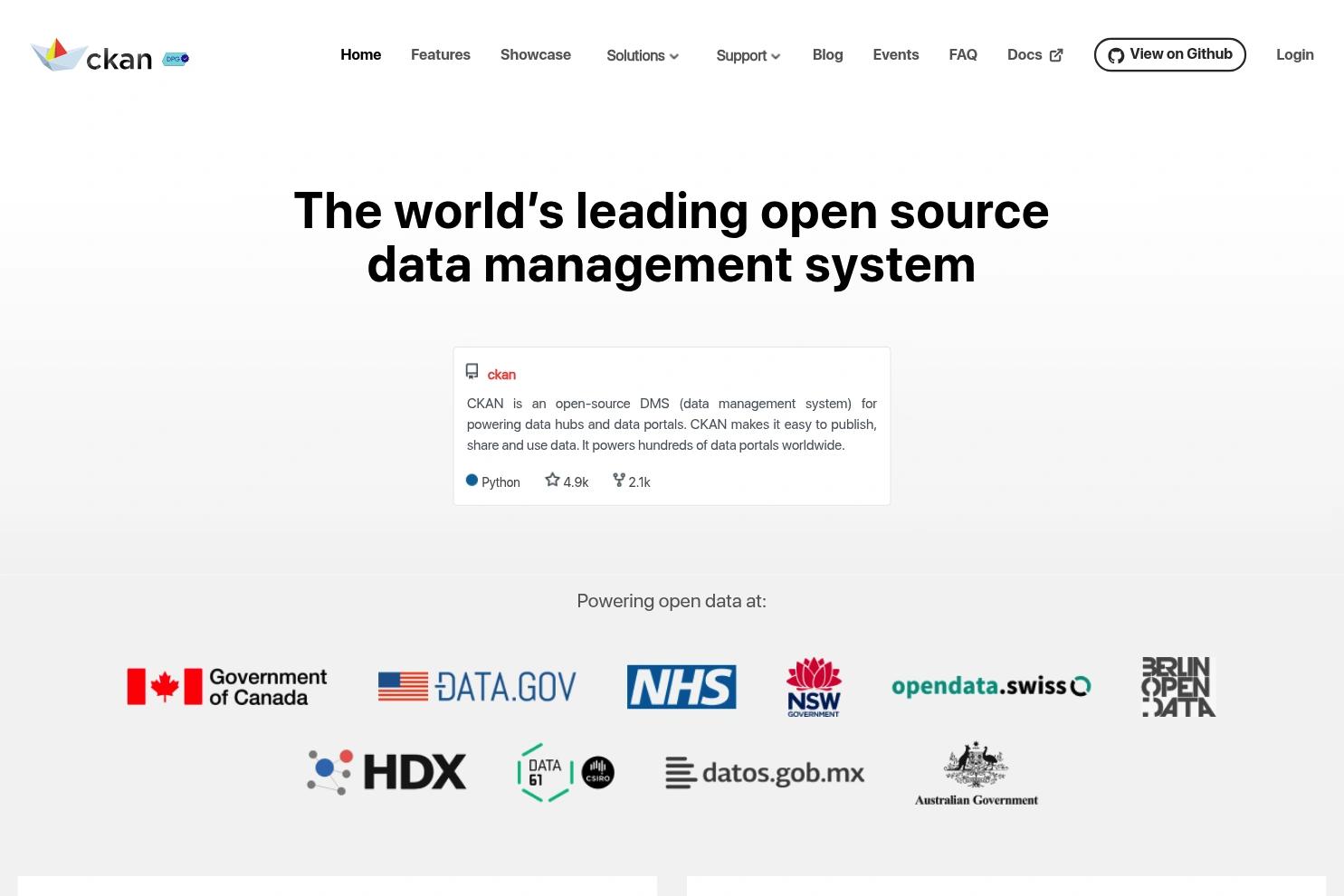 CKAN website screenshot