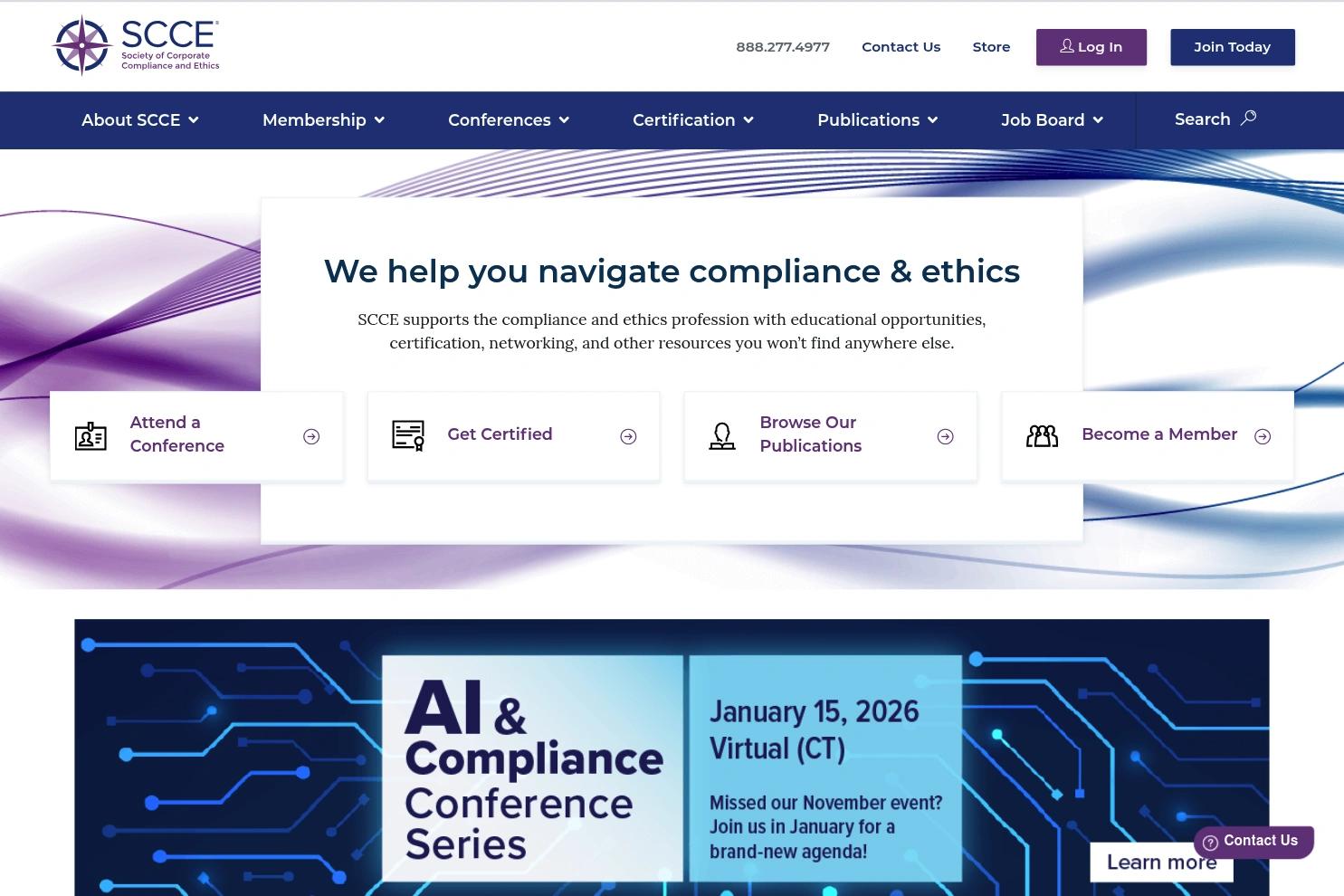 Corporate Compliance website screenshot
