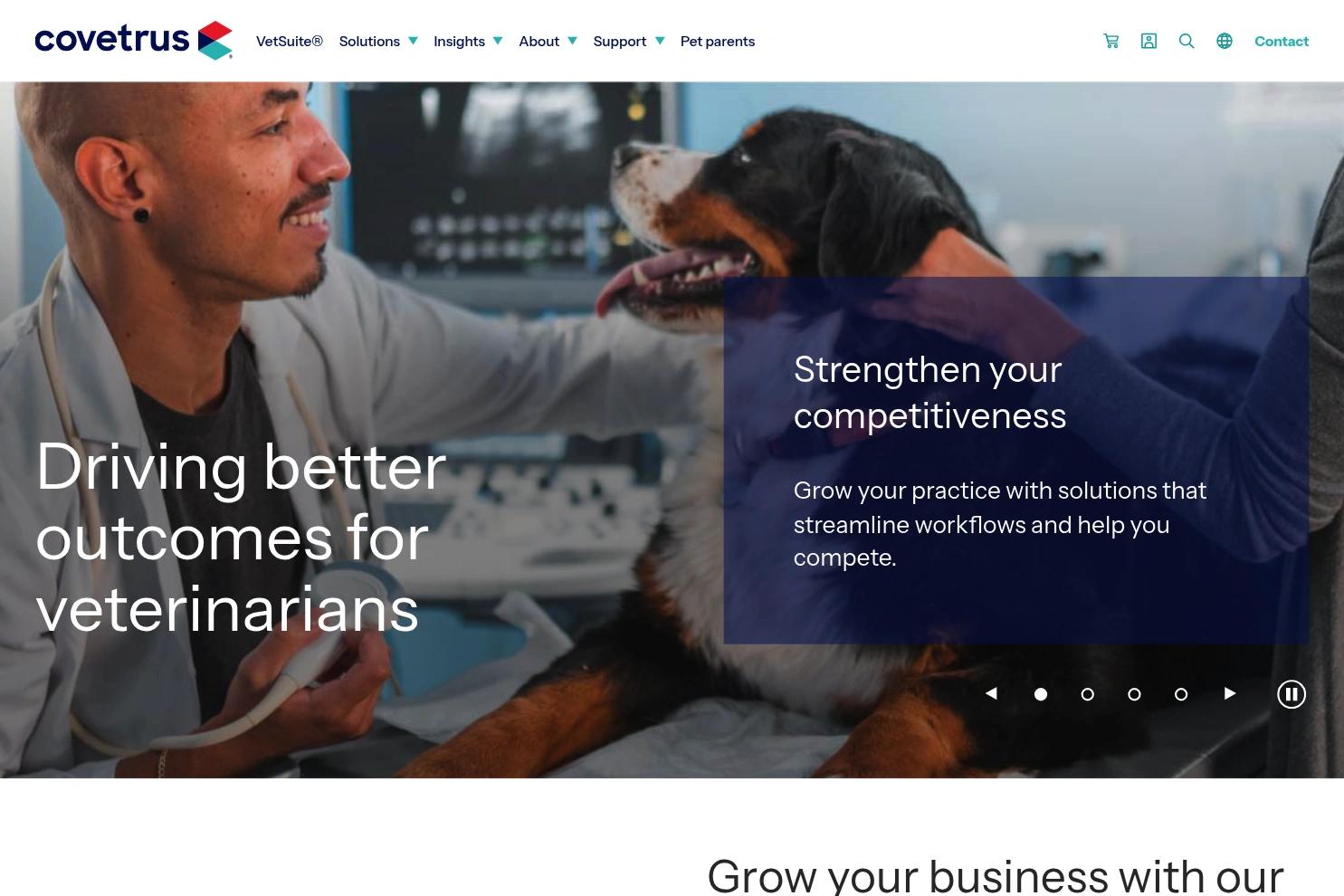 Covetrus website screenshot