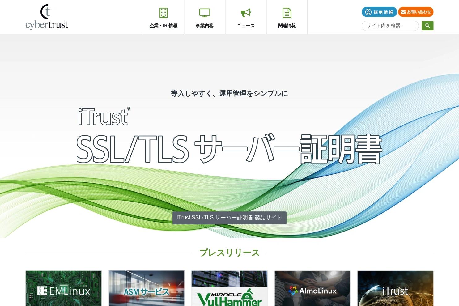 Cybertrust website screenshot