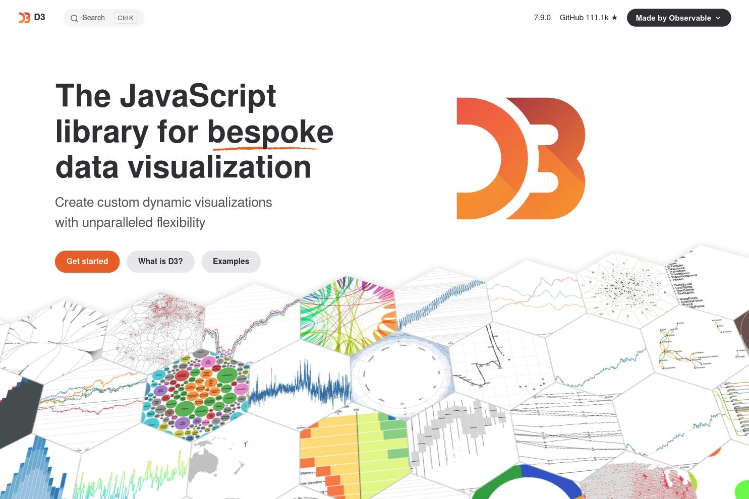 D3 website screenshot