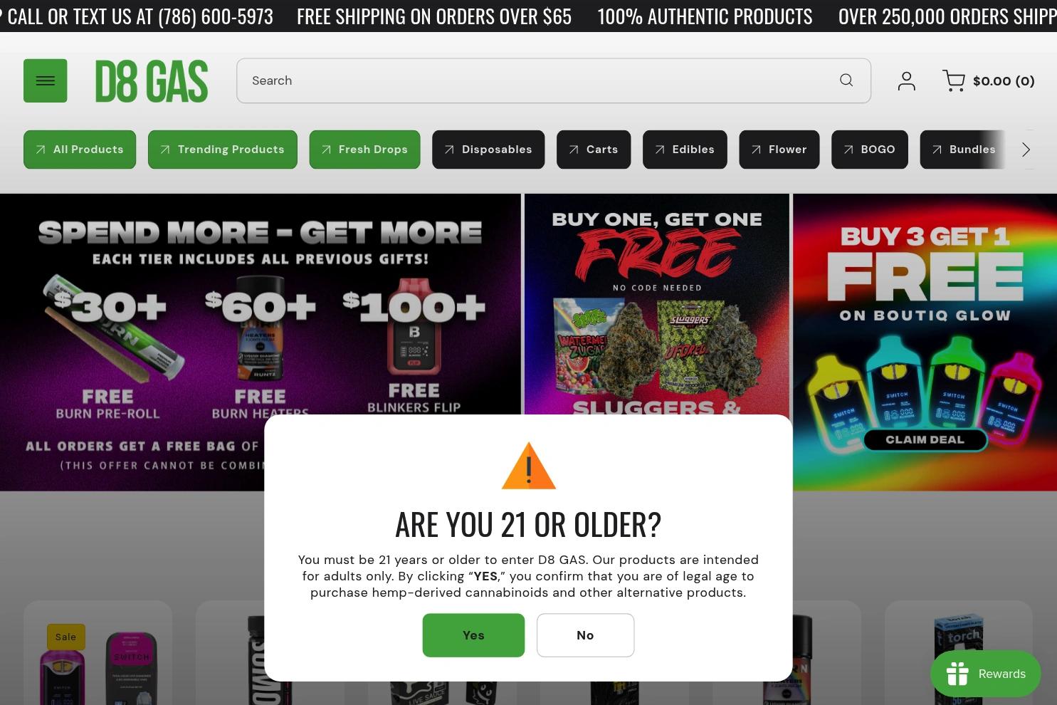 D8 Gas website screenshot