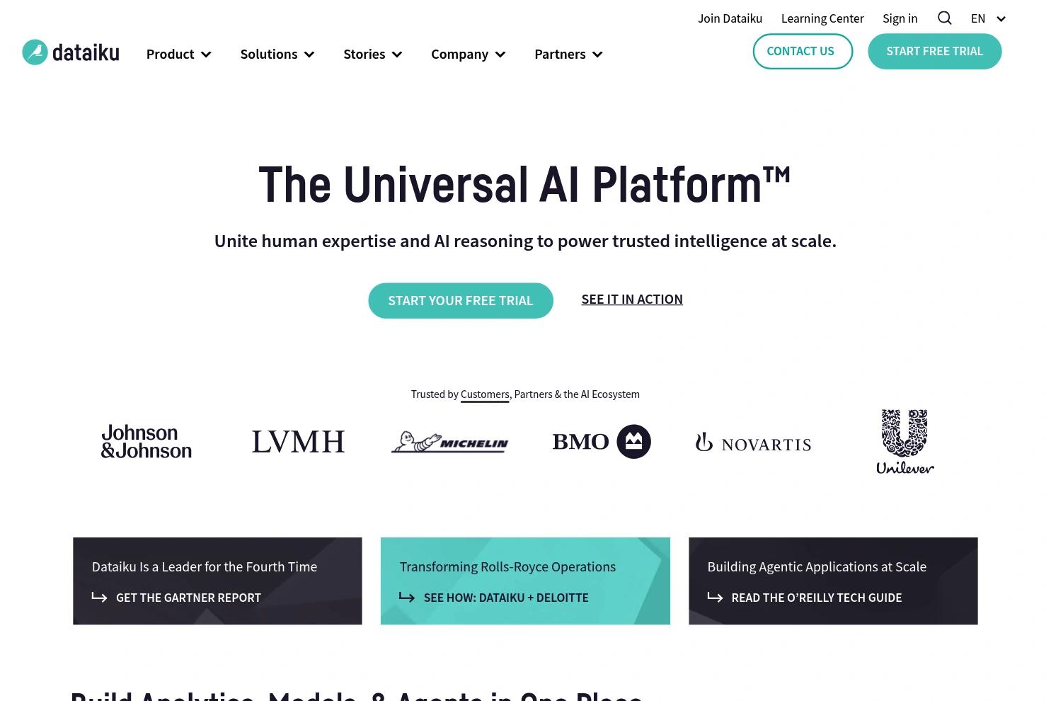 Dataiku website screenshot
