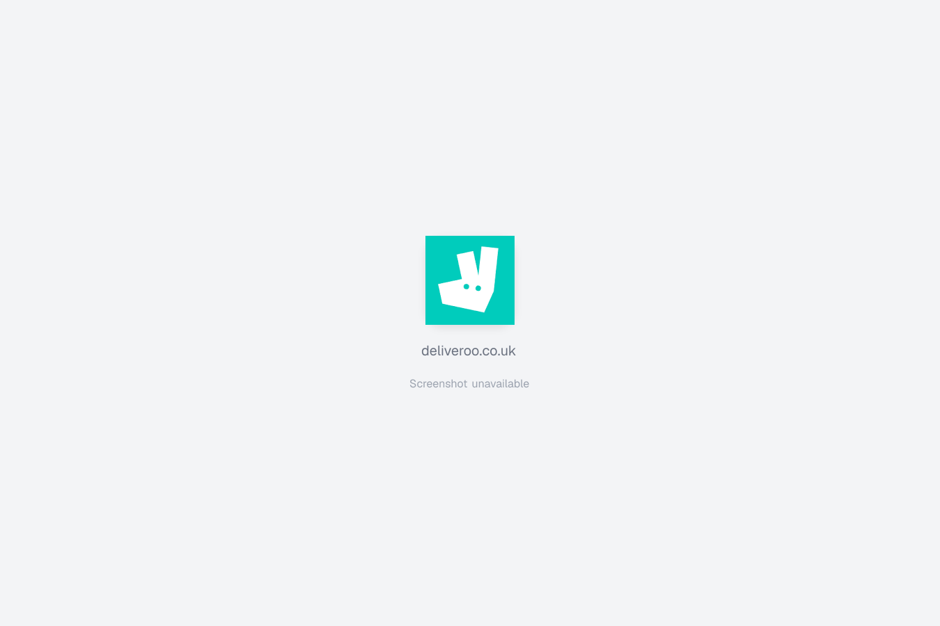 Deliveroo website screenshot