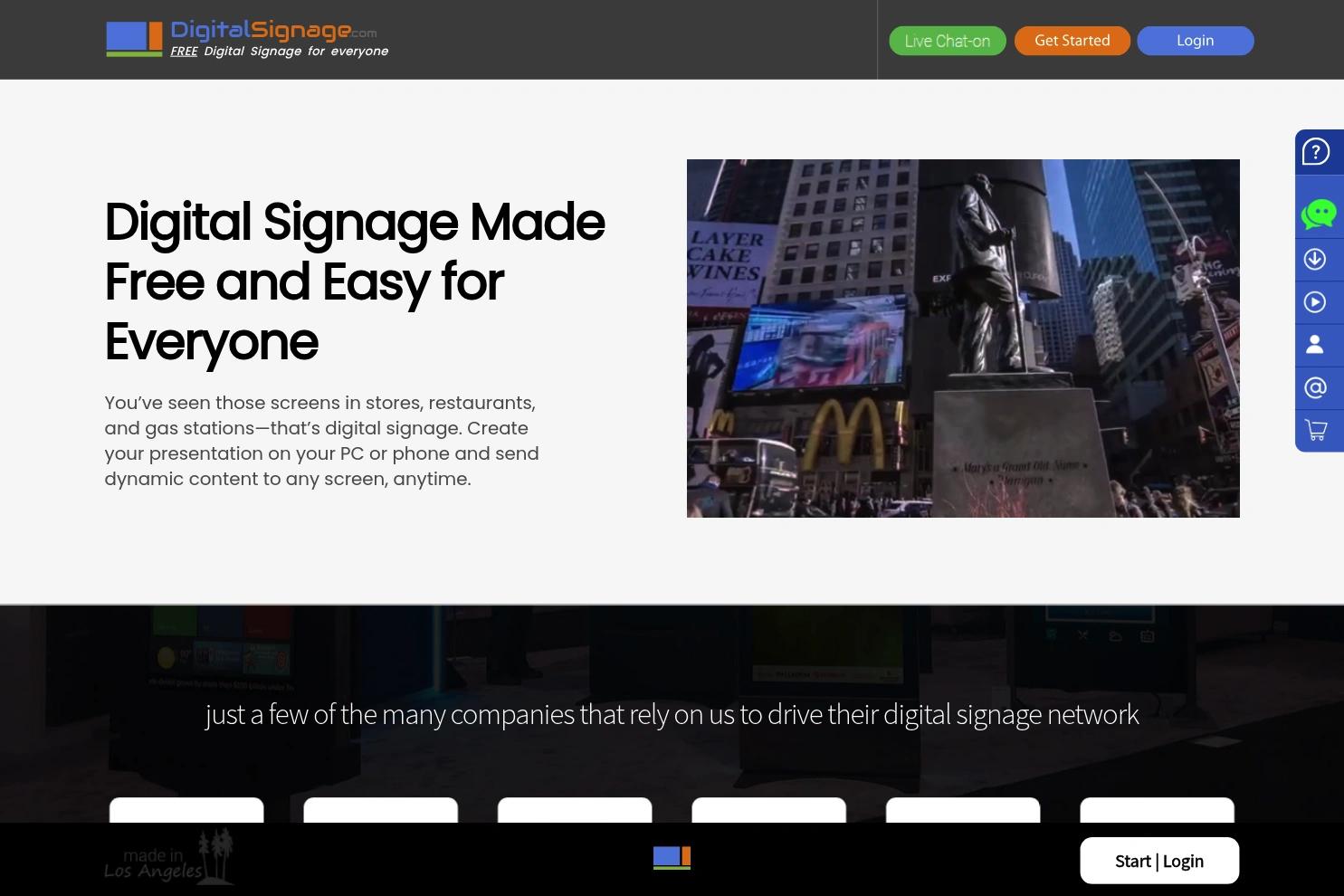 DigitalSignage.com website screenshot