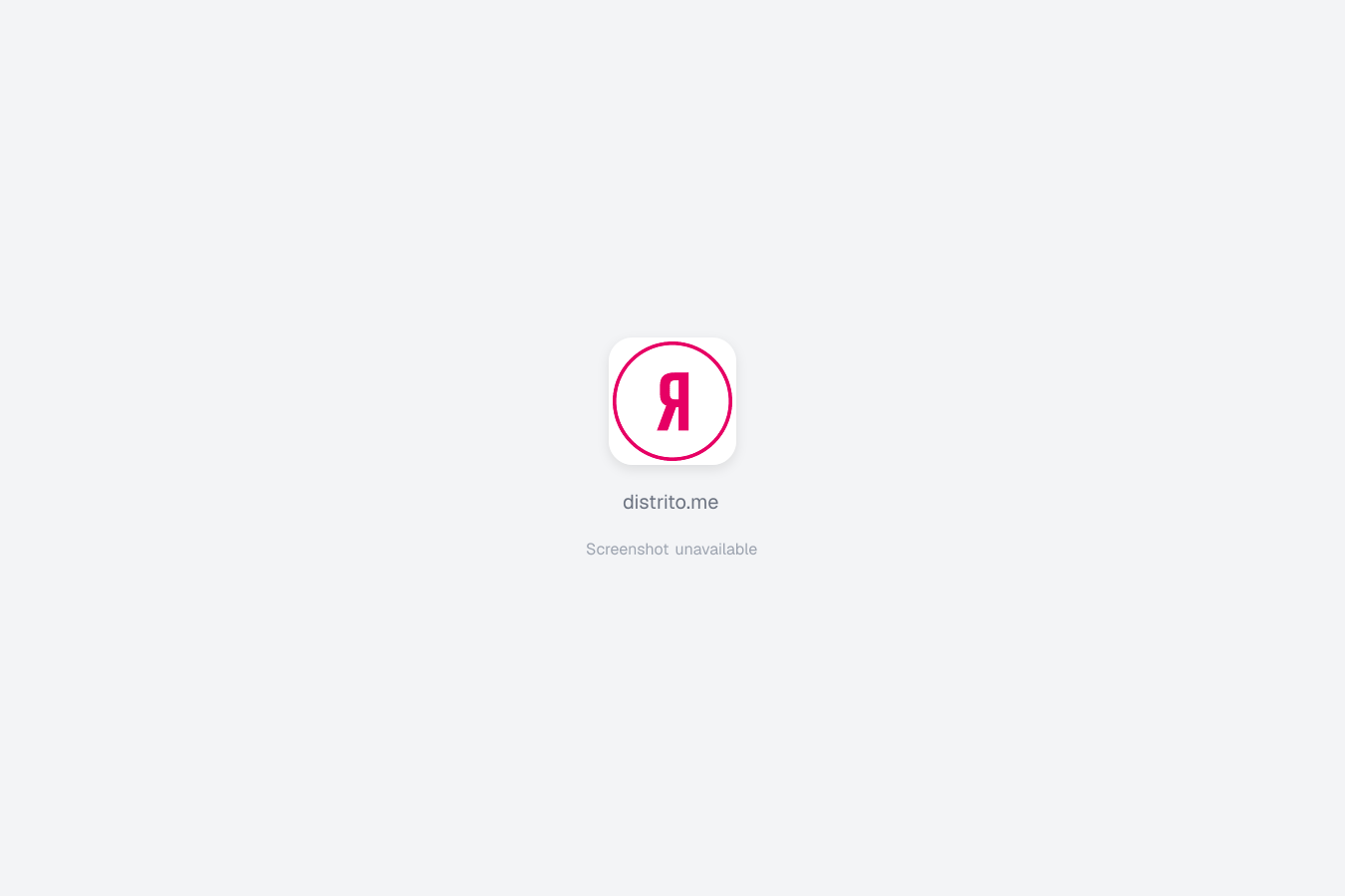 Distrito website screenshot