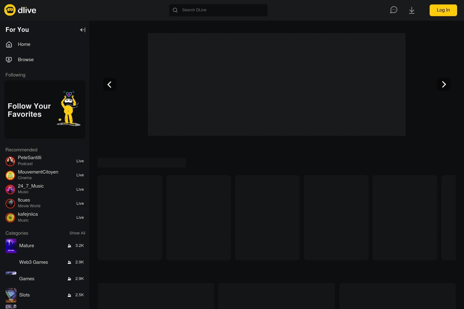 DLive website screenshot