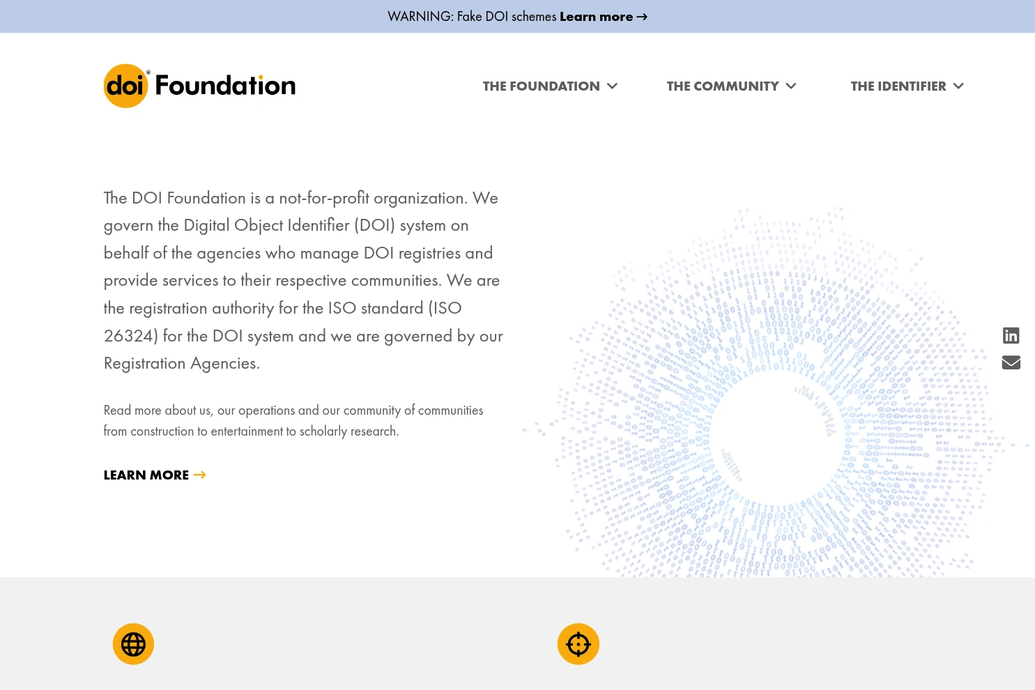 DOI Foundation website screenshot