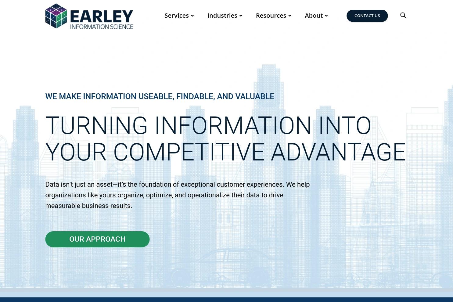 Earley Information Science website screenshot