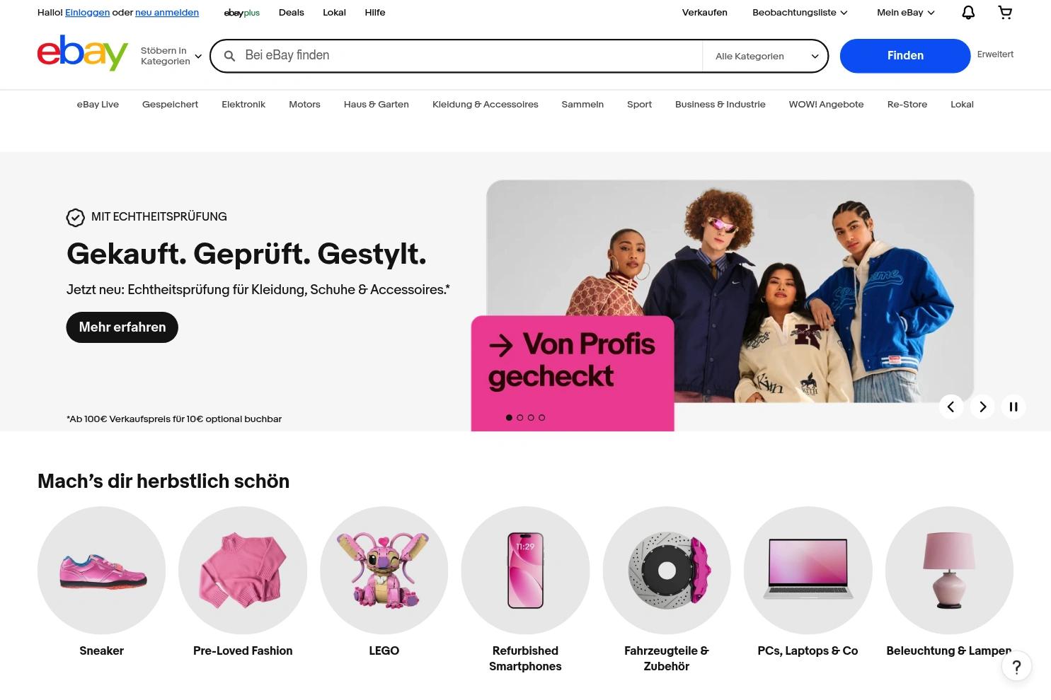 eBay website screenshot