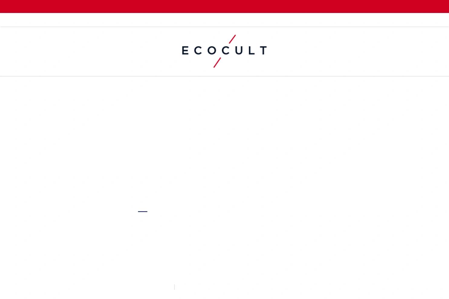 EcoCult website screenshot