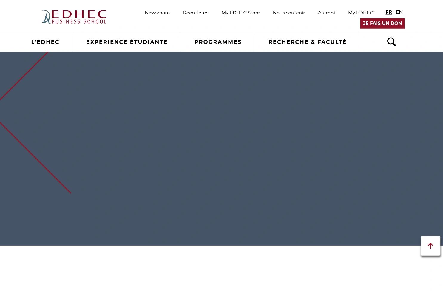 EDHEC Business School website screenshot