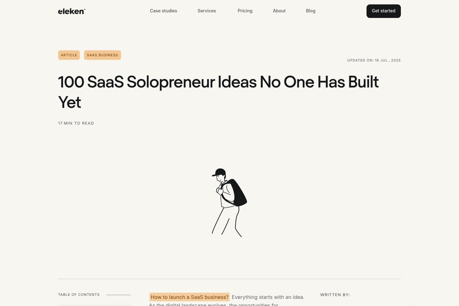 Eleken website screenshot