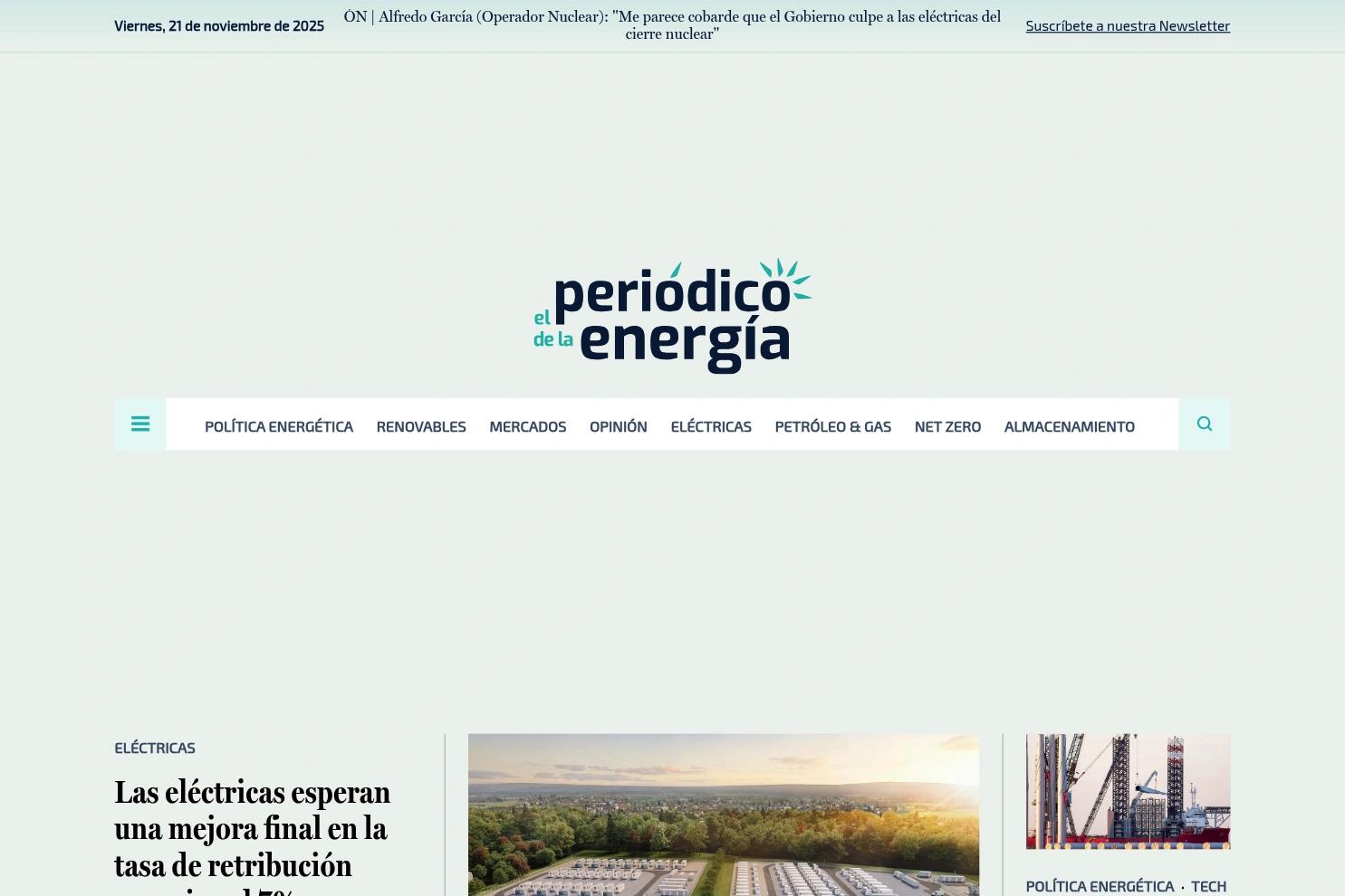 El Periódico de la Energía website screenshot