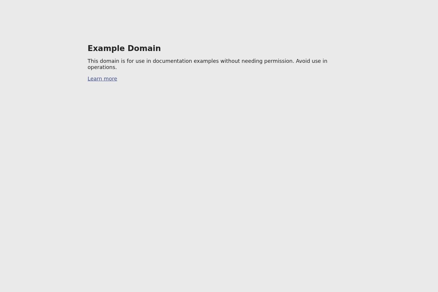 Example Domain website screenshot
