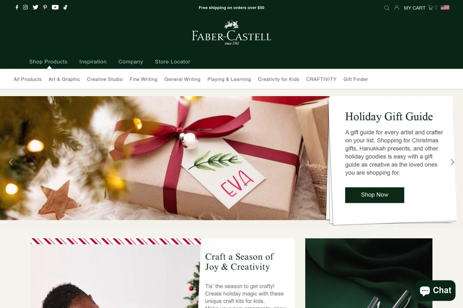 Faber-Castell website screenshot