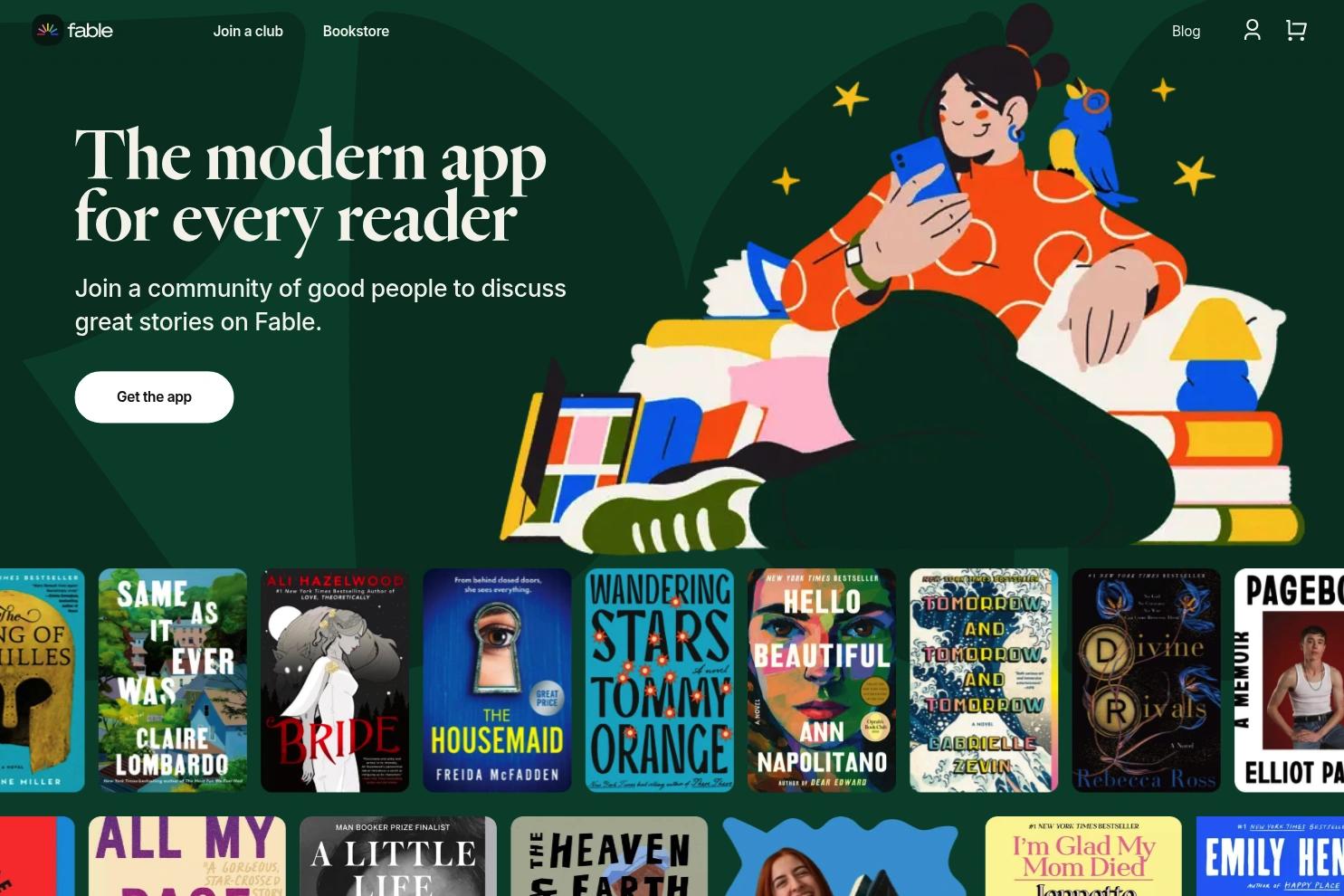 Fable website screenshot