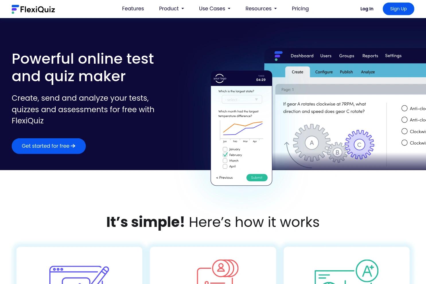 FlexiQuiz website screenshot