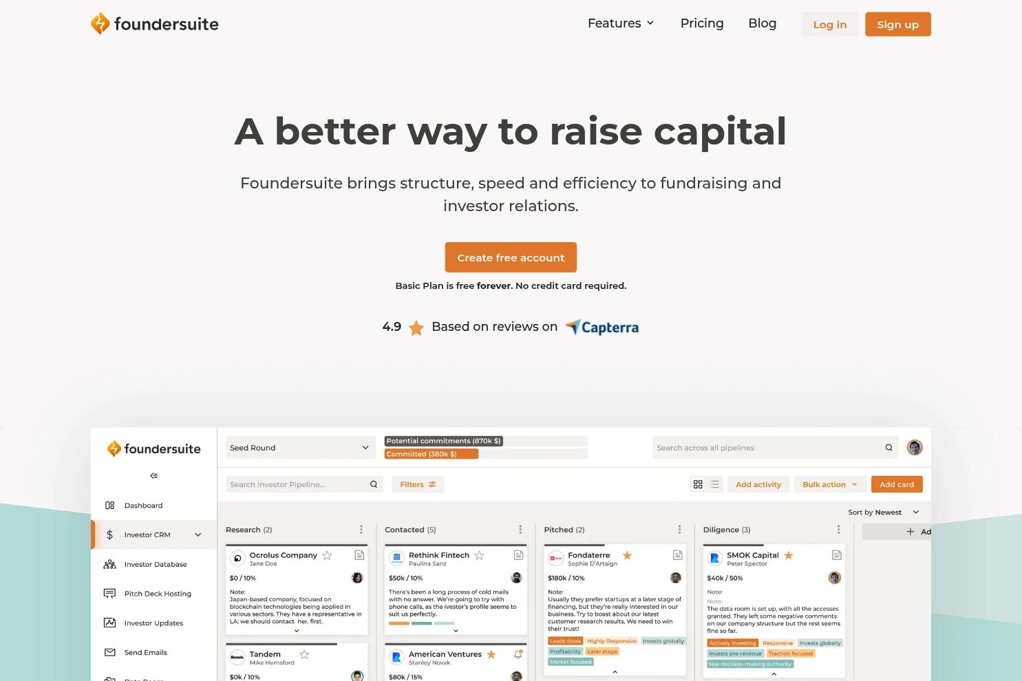 Foundersuite website screenshot