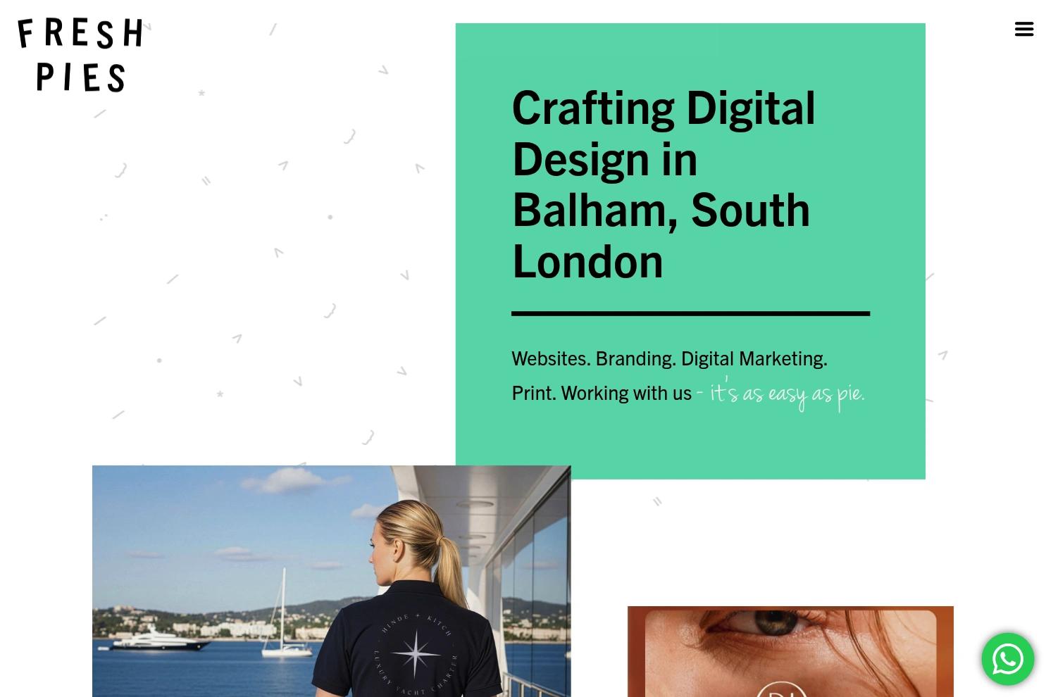 Fresh Pies website screenshot