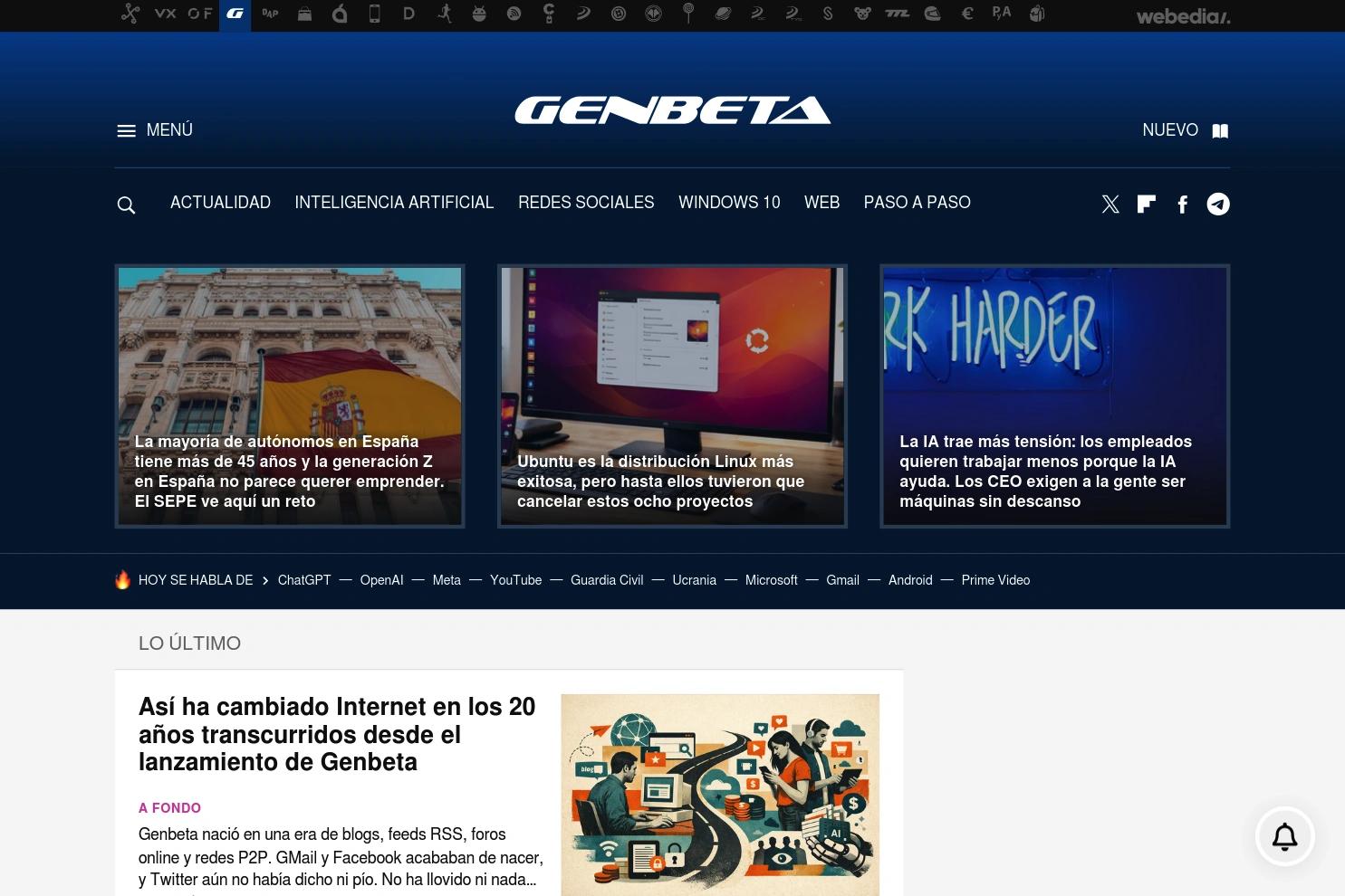 Genbeta website screenshot
