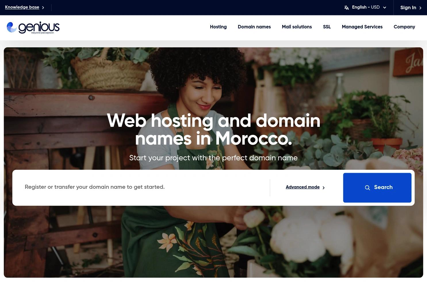 Genious Communications website screenshot