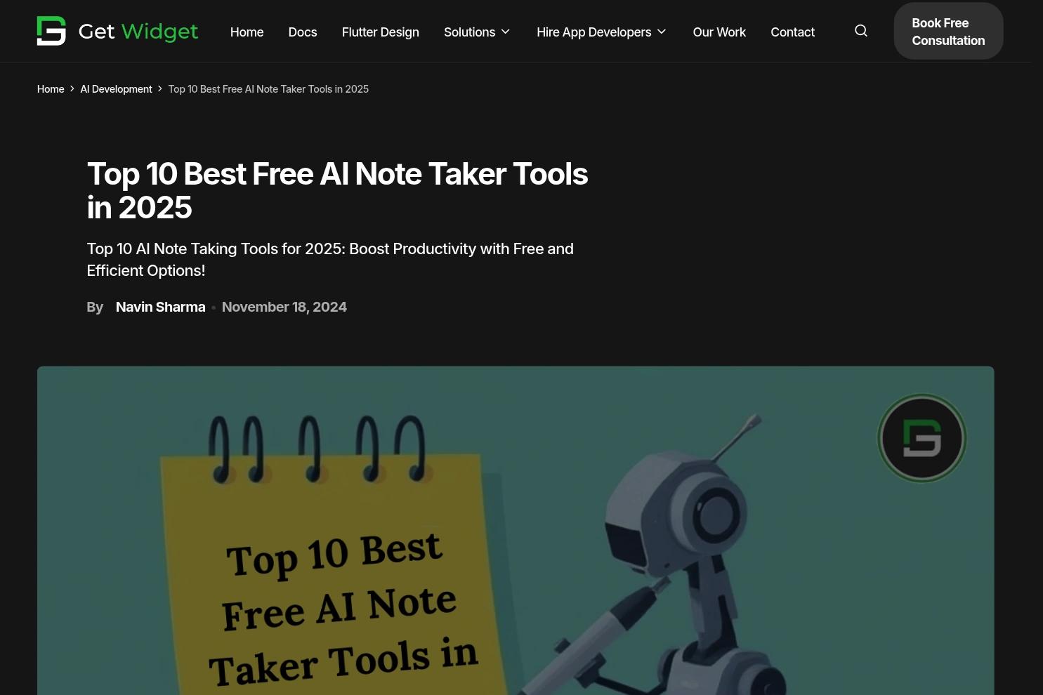 GetWidget website screenshot